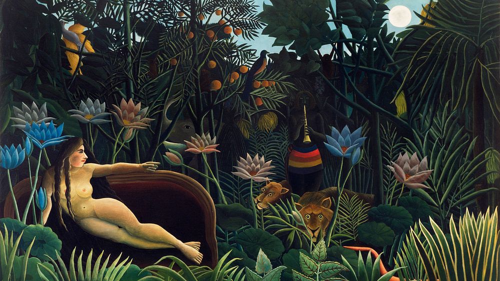 Rousseau vintage wallpaper, desktop background, The Dream famous painting