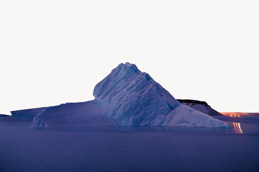 Iceberg border background, off white design