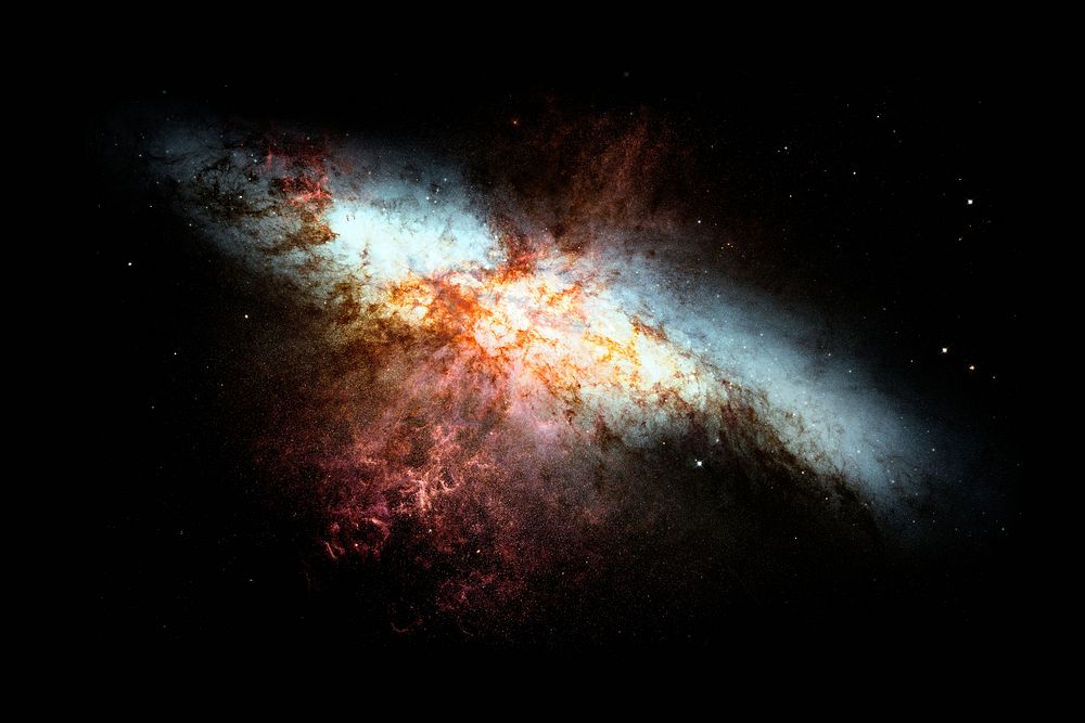 Hubble supernova, galaxy background photo psd