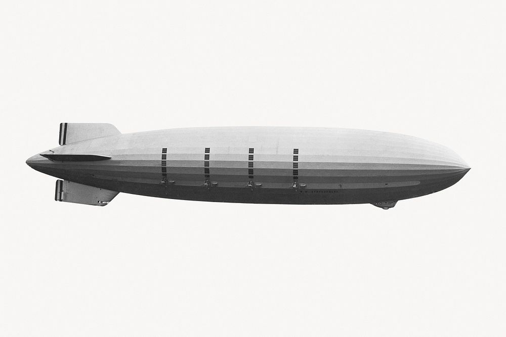 Airship, vehicle isolated image