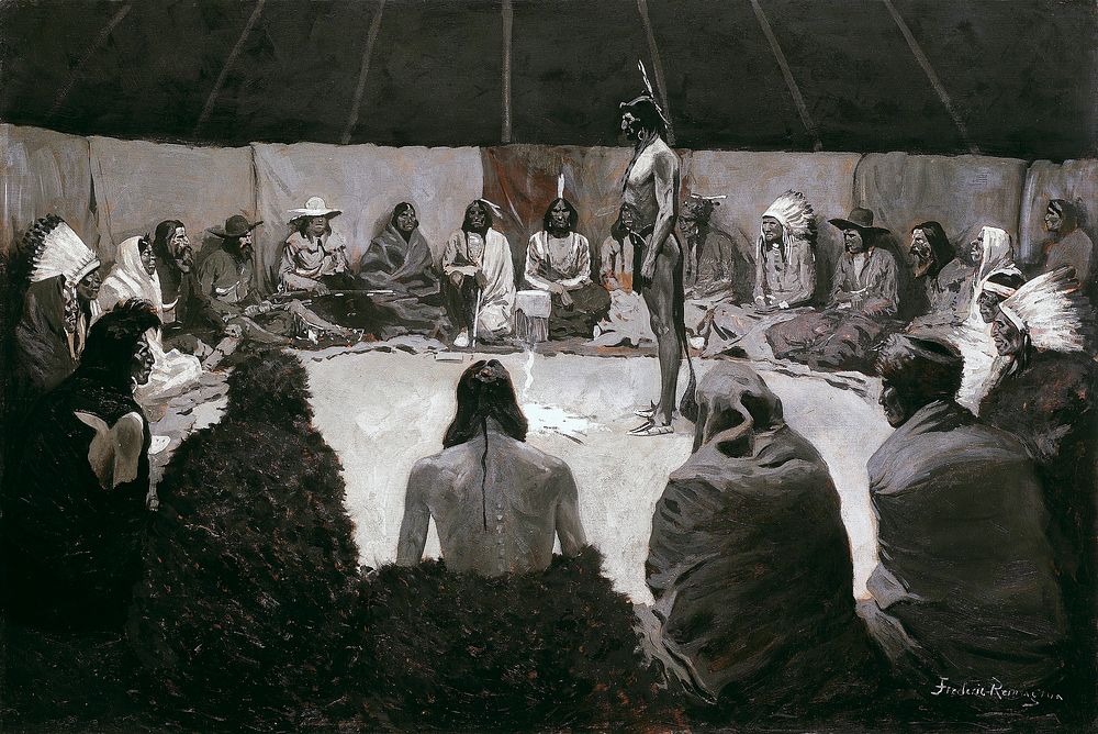 I Will Tell the White Man (ca. 1900) by Frederic Remington. The Art Institute of Chicago. Digitally enhanced by rawpixel.