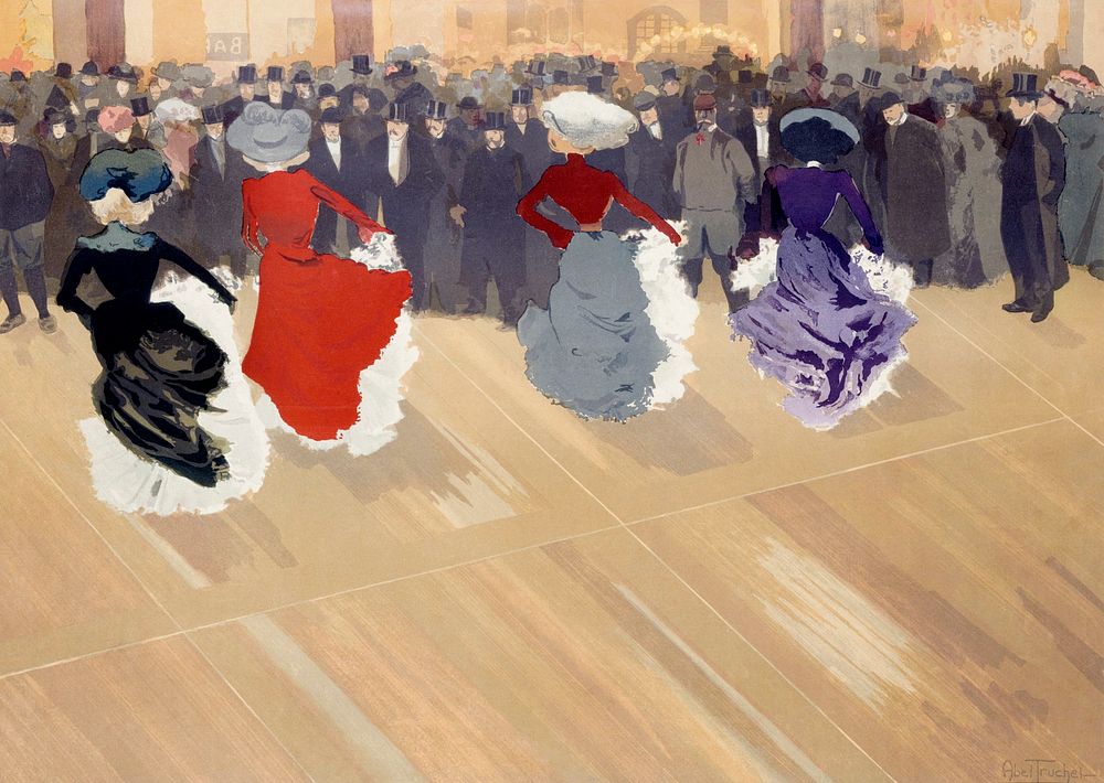 The quadrille at the Moulin-Rouge (1902) by Louis Abel-Truchet. The City of Paris' Museums. Digitally enhanced by rawpixel.