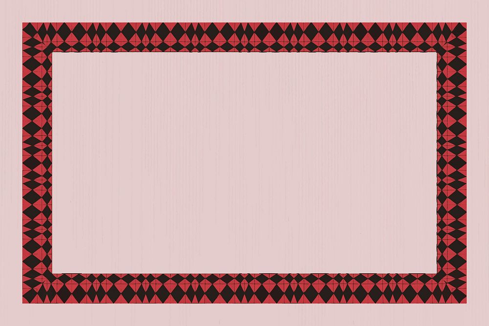 Frame vector with rectangle red border, remixed from the artworks by Mario Simon