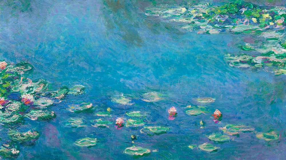 Monet impressionist desktop wallpaper, Water Lilies HD background
