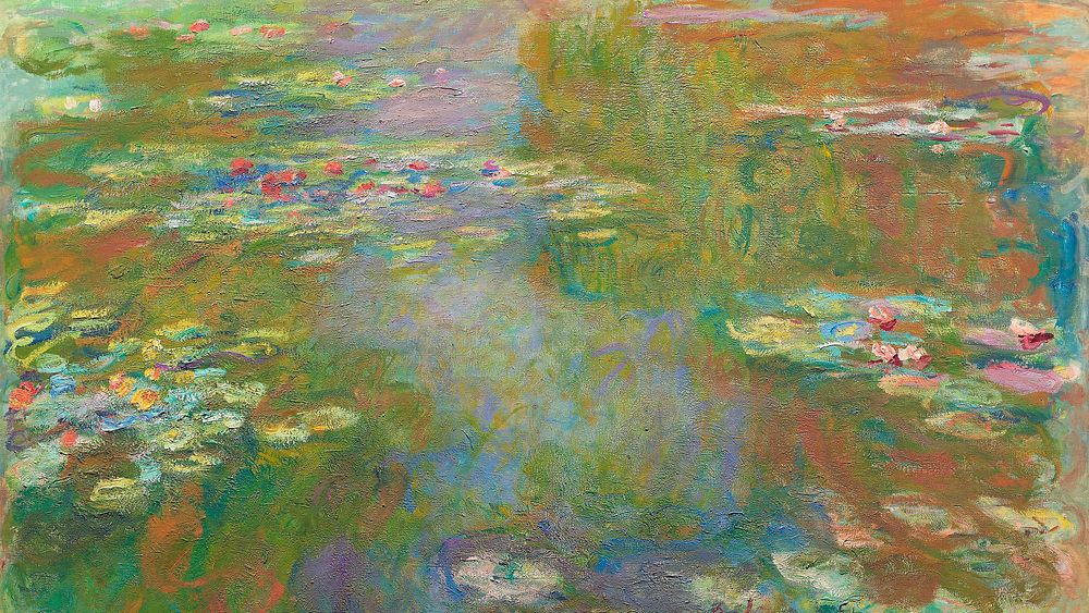 Monet impressionist wallpaper, Water Lilies HD background