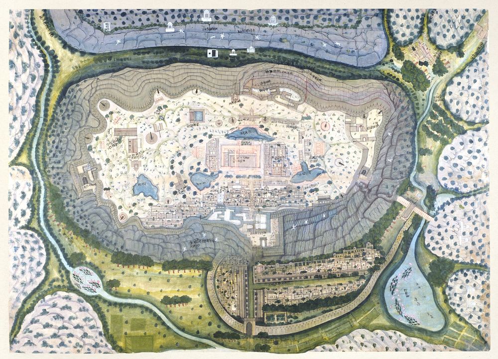 Fortified City of Ranthambhor(ca. 1810&ndash;1818) by Generation of Bagta. Original from The MET Museum. Digitally enhanced…