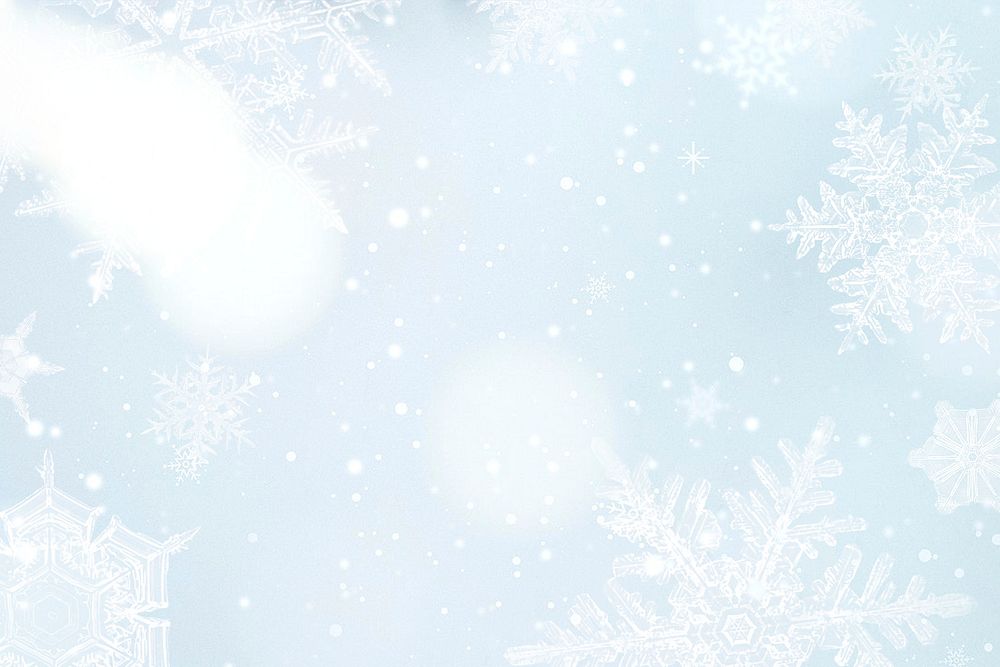 Season's greetings snowflake frame, remix of photography by Wilson Bentley