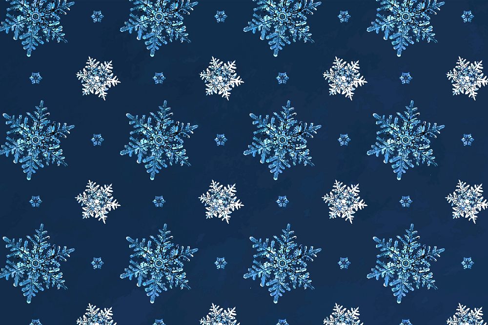 Festive Christmas snowflake  pattern background, remix of photography by Wilson Bentley