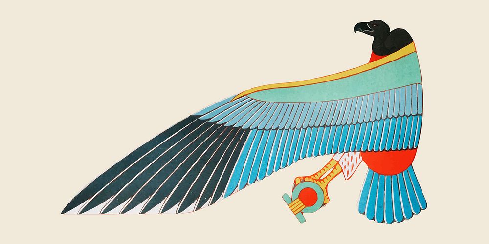 Ancient Egyptian Nekhbet vector element illustration