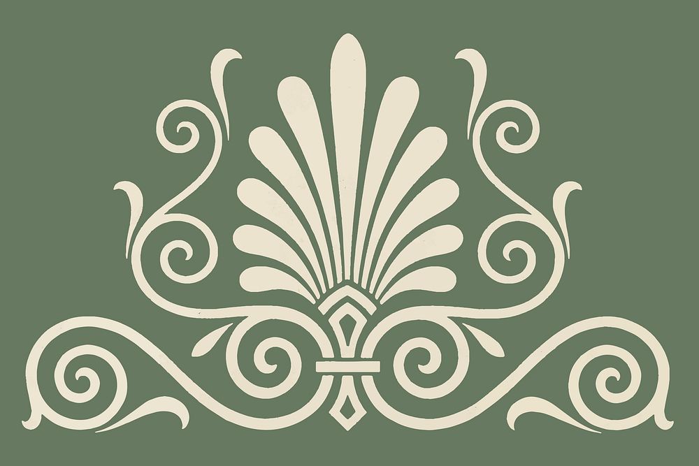 Ancient beige Greek decorative element illustration