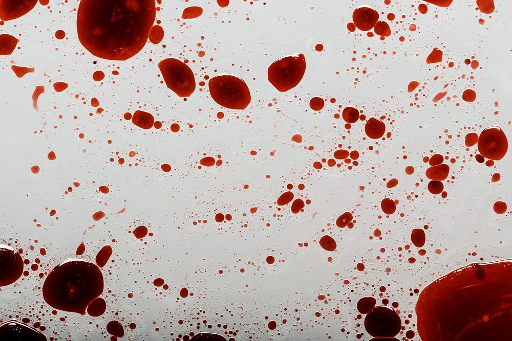 Infectious coronavirus blood splatter 