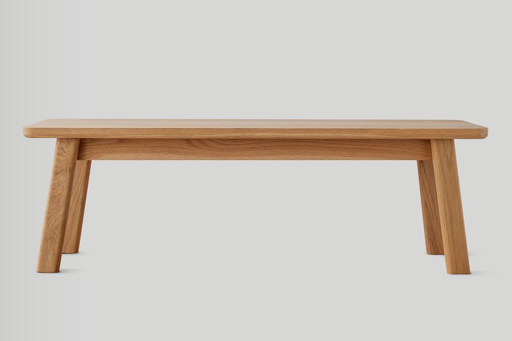 Brown wooden table on gray background