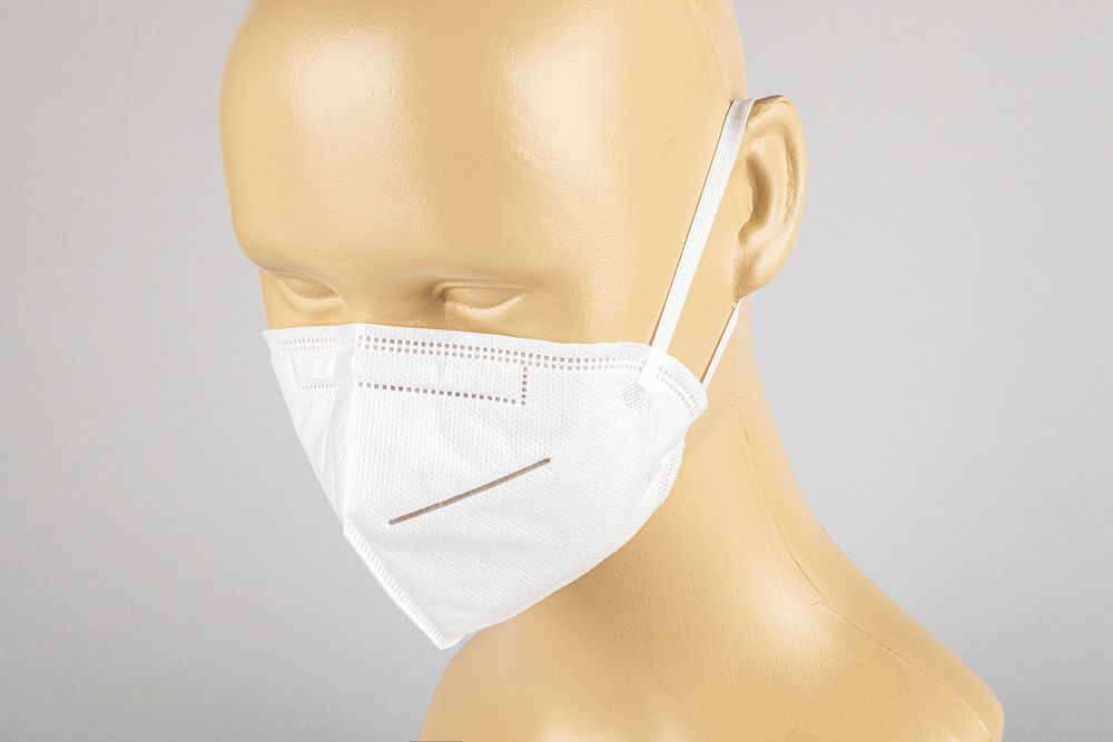Anti air pollution face mask on a mannequin