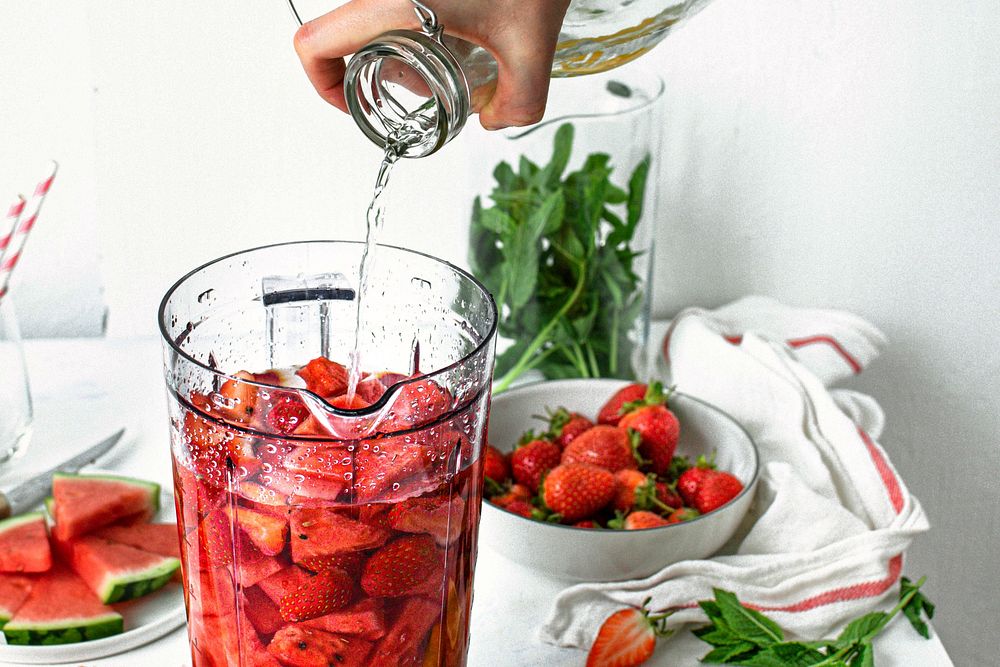 Strawberry watermelon lemonade juice how to