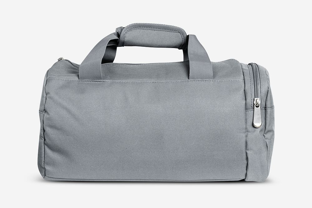 Gray duffle bag unisex accessory