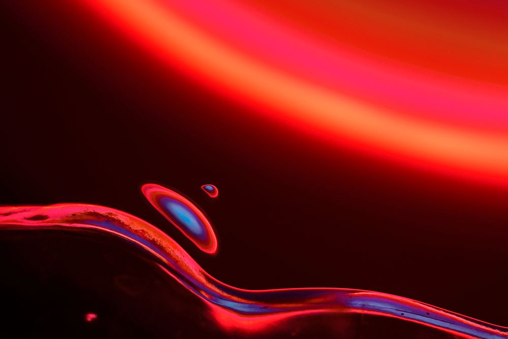Red abstract background with neon led light