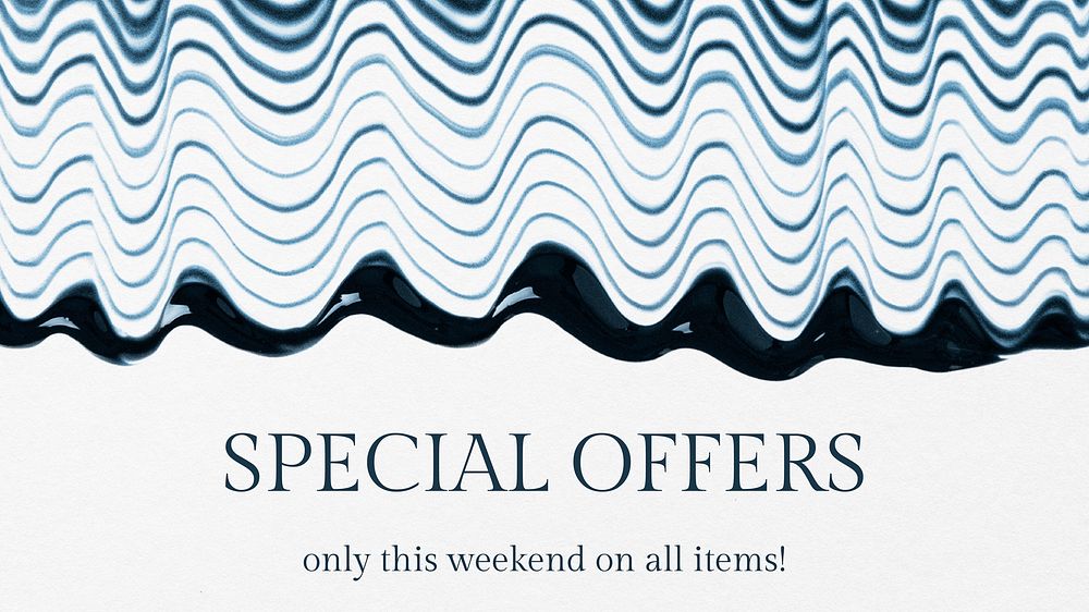 Minimal abstract art template vector special offers shopping banner
