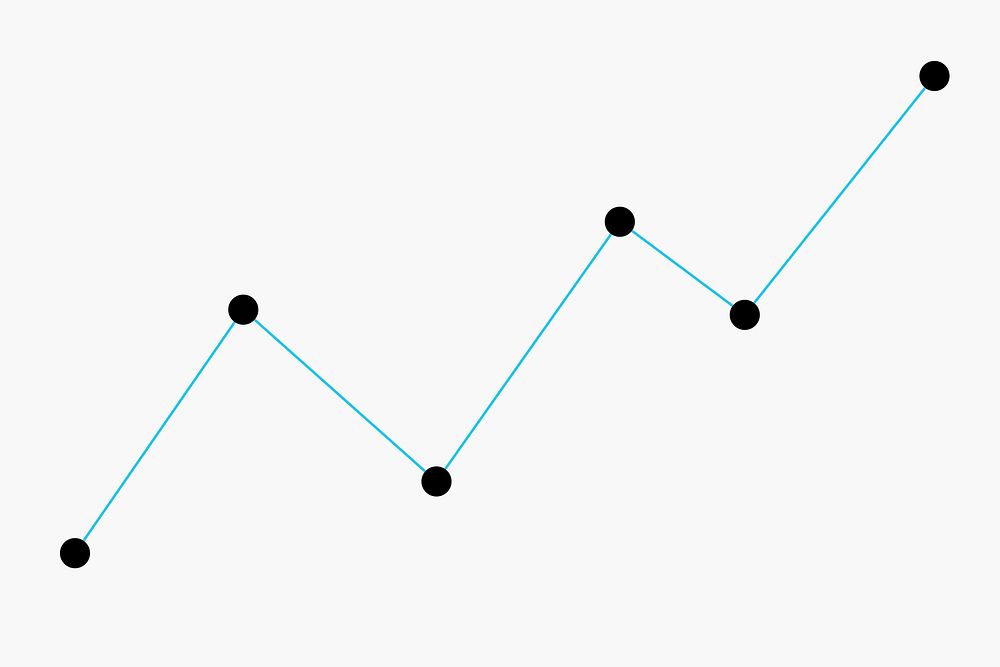 Upward graph element, business growth trend vector design
