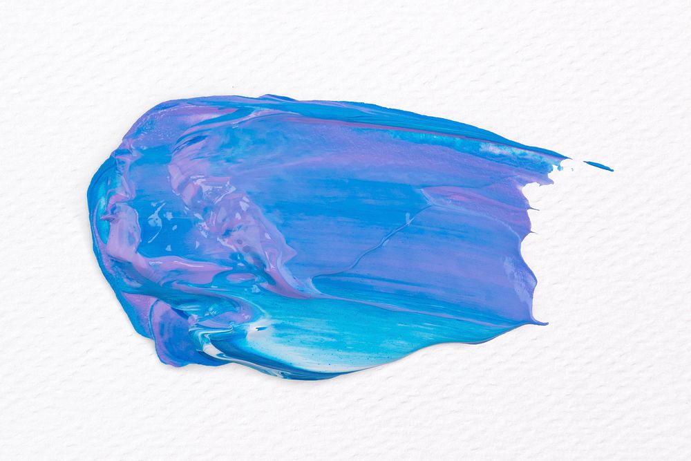 Blue paint smear textured brush stroke creative art graphic