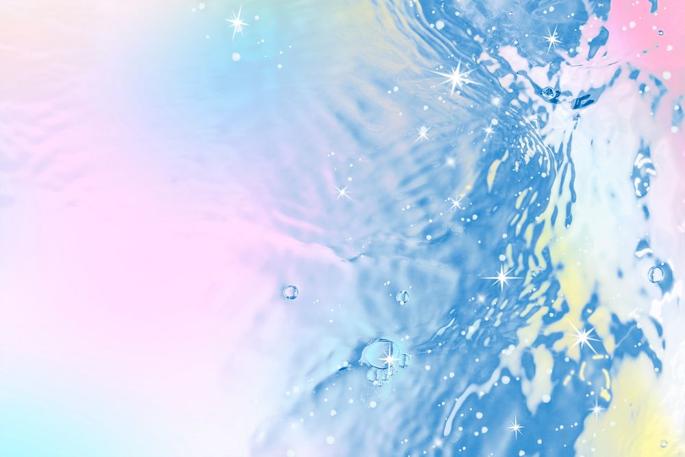 Aesthetic gradient background, water texture wallpaper, colorful design