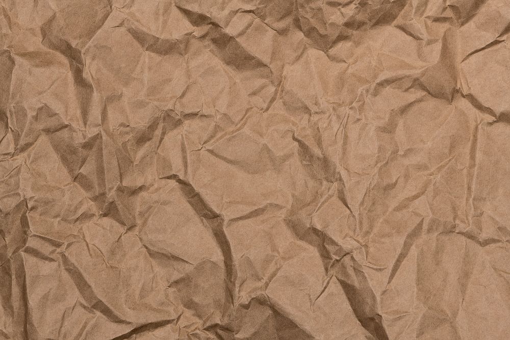 Crumpled texture background, brown paper design