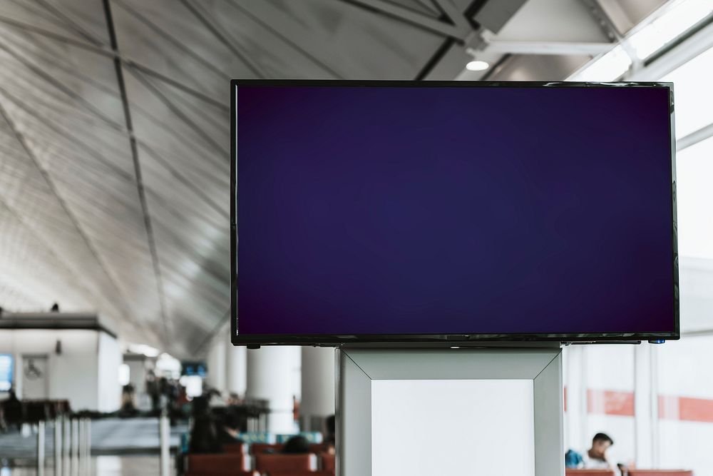 Digital announcement board in a passenger terminal
