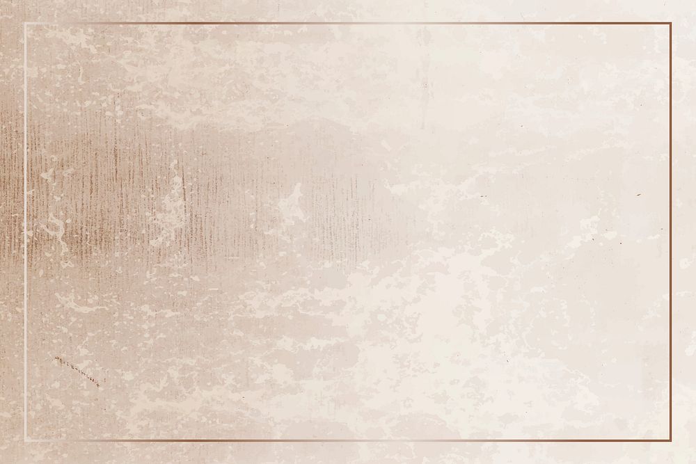 Rectangle gold frame on a grunge brown background vector