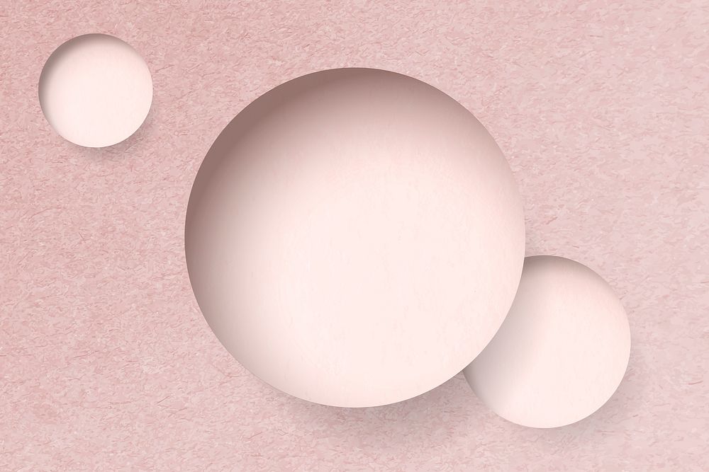 Round shape on a pink concrete textured background vector