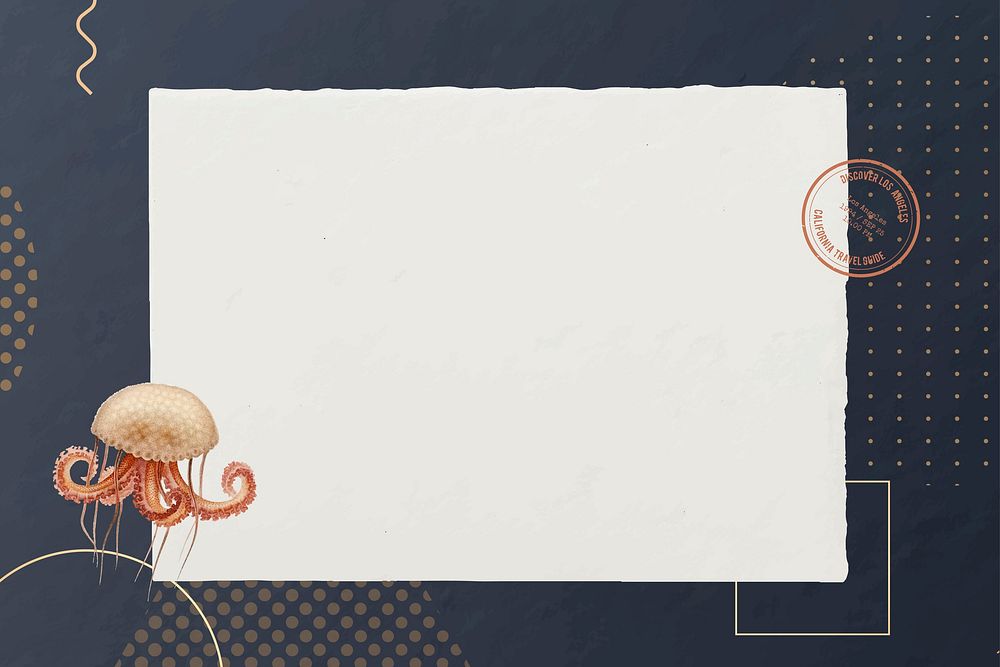 Blank octopus paper design vector