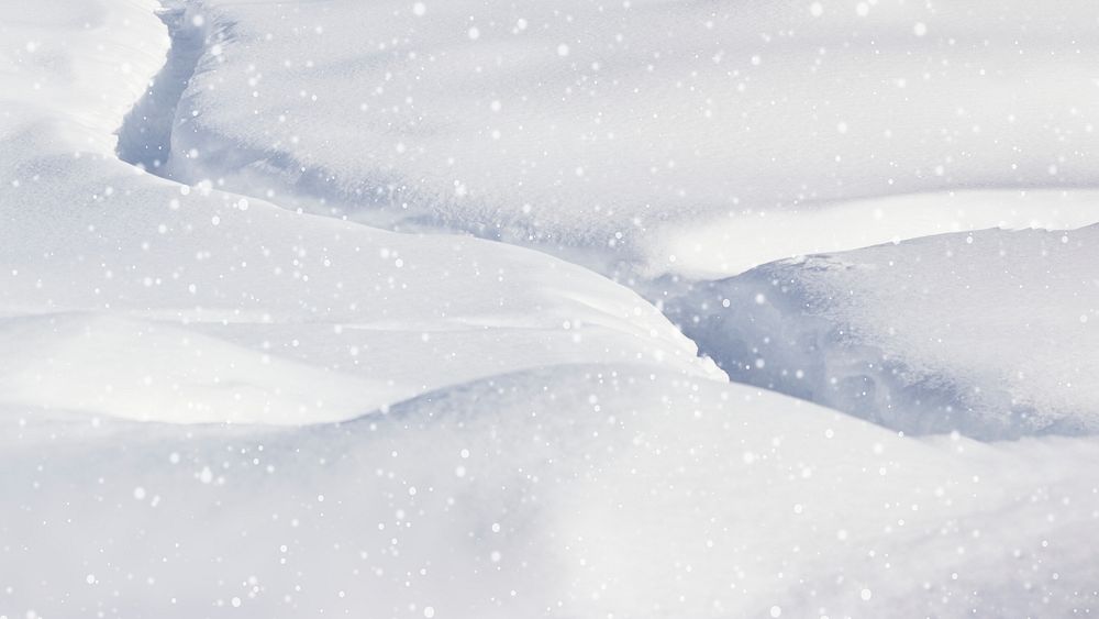 Closeup of snowy hills background