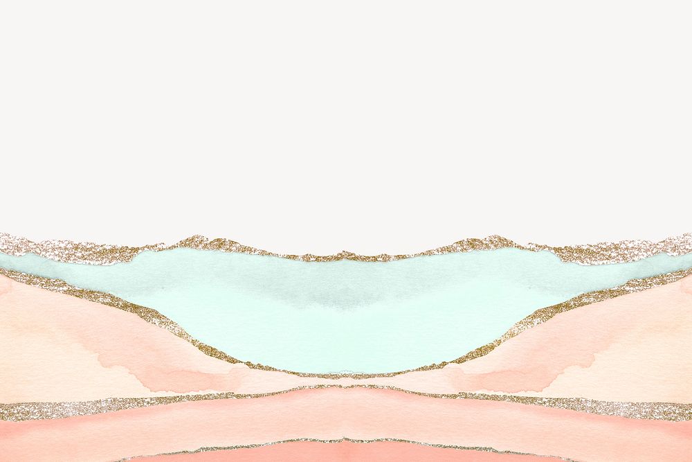 Abstract pastel watercolor border,  background psd