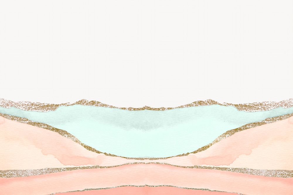 Abstract pastel watercolor border background