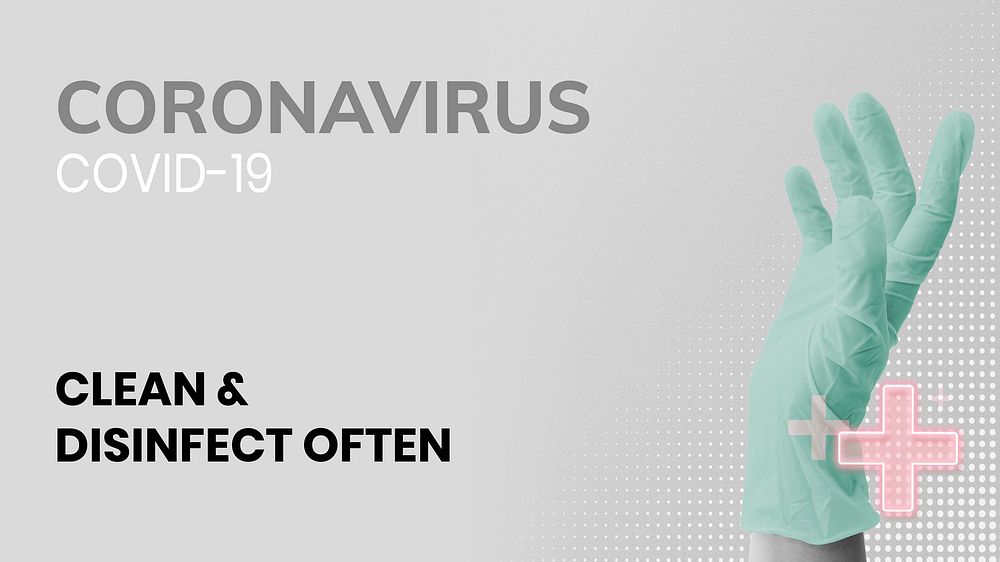 Clean and disinfect often during coronavirus pandemic template source WHO vector