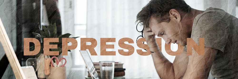 Man feeling stressed while working on a laptop