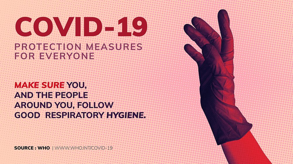 COVID-19 protection measures for everyone social template source WHO vector