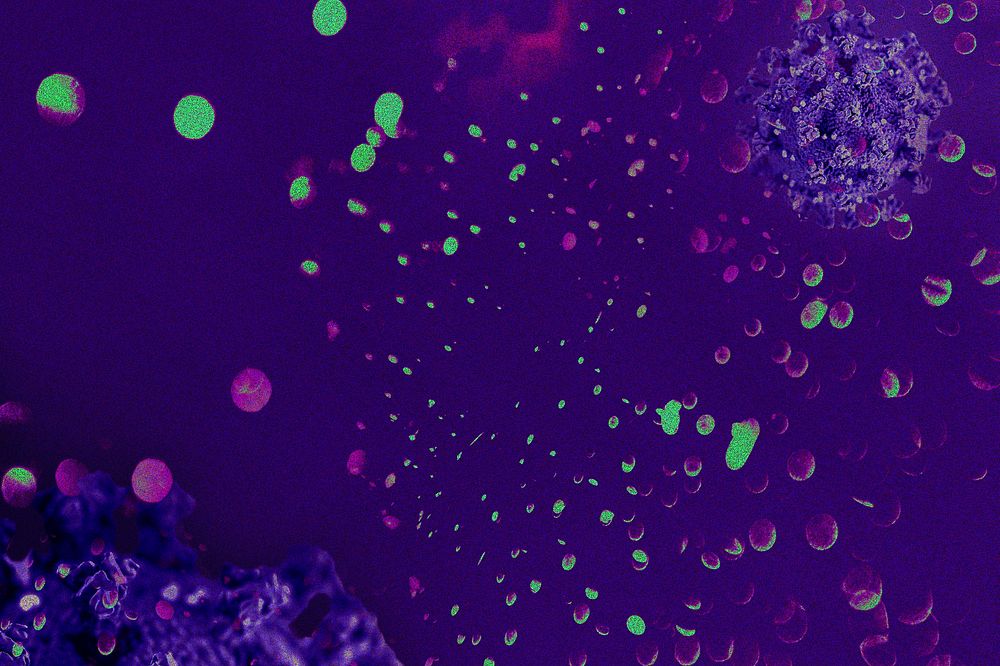 Purple infectious coronavirus outbreak template