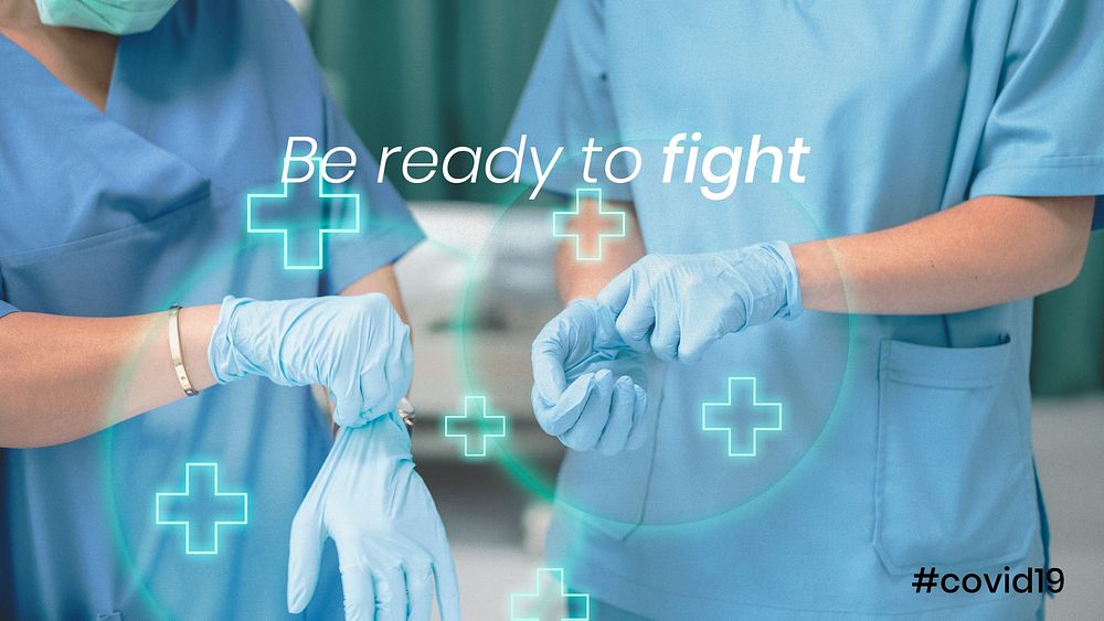 Be ready to fight COVID-19 medical social banner