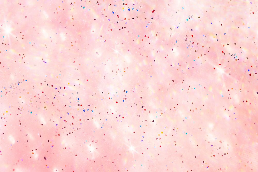 Soft pink sparkles confetti background