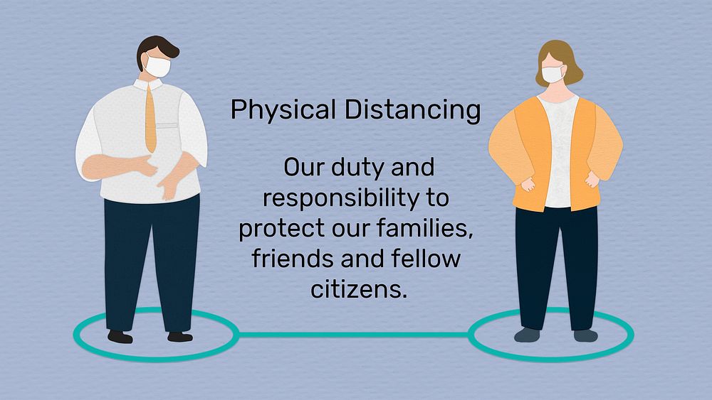 Practice physical distancing. This image is part our collaboration with the Behavioural Sciences team at Hill+Knowlton…