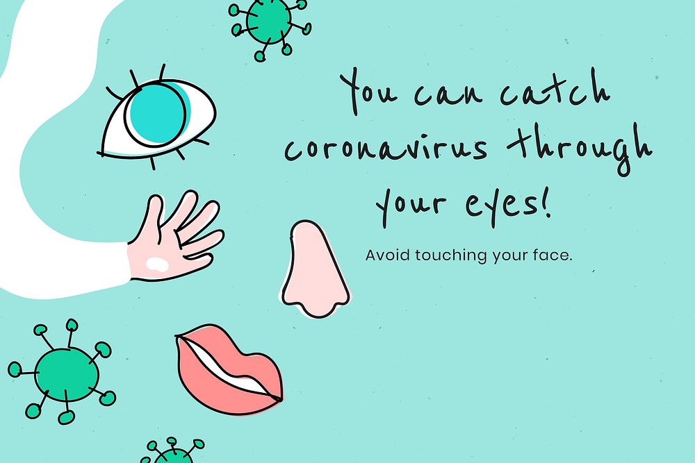 You can catch coronavirus through your eyes. This image is part our collaboration with the Behavioural Sciences team at…