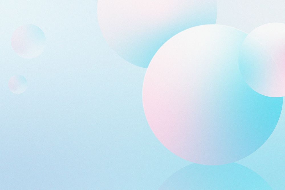 3D pink and blue balls on a blue background