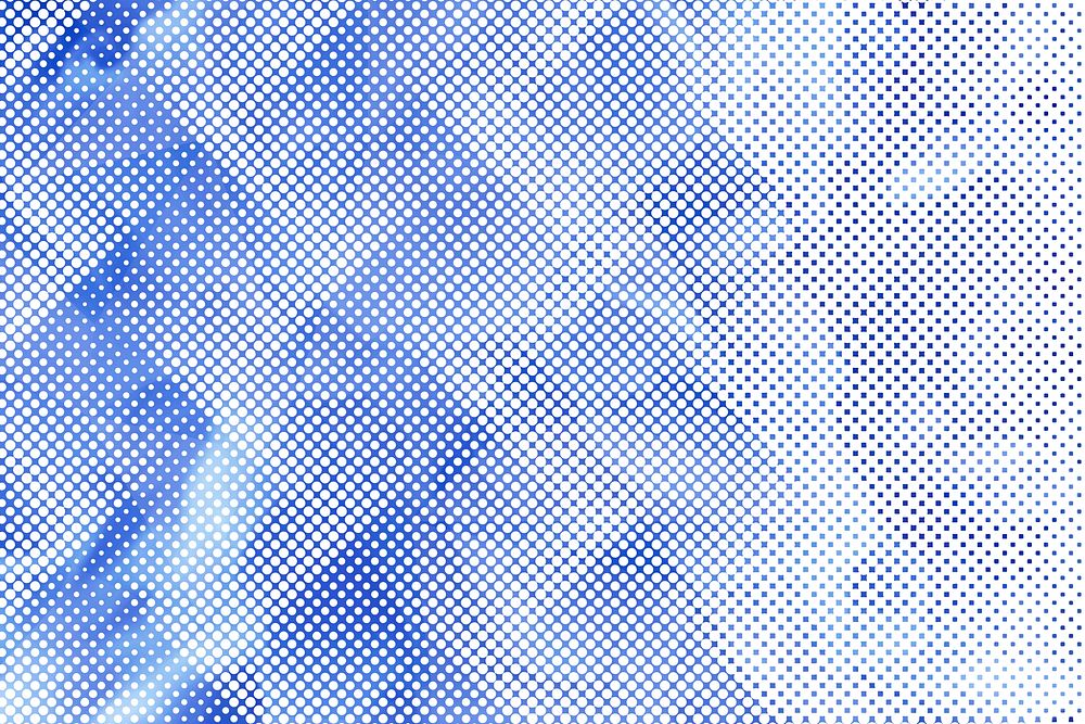 Halftone blue geometric patterned background