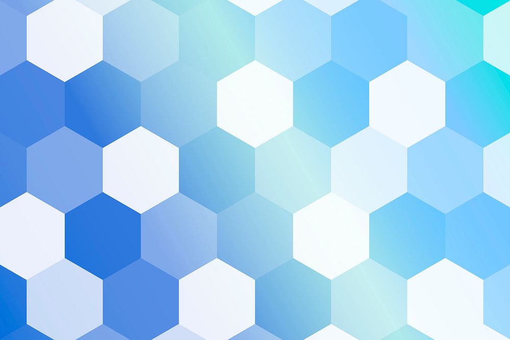 Hexagon patterned blue background vector