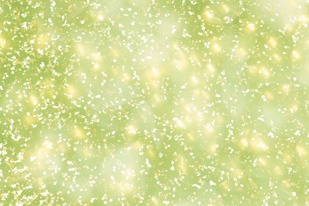 Yellow glitter on a lime green background