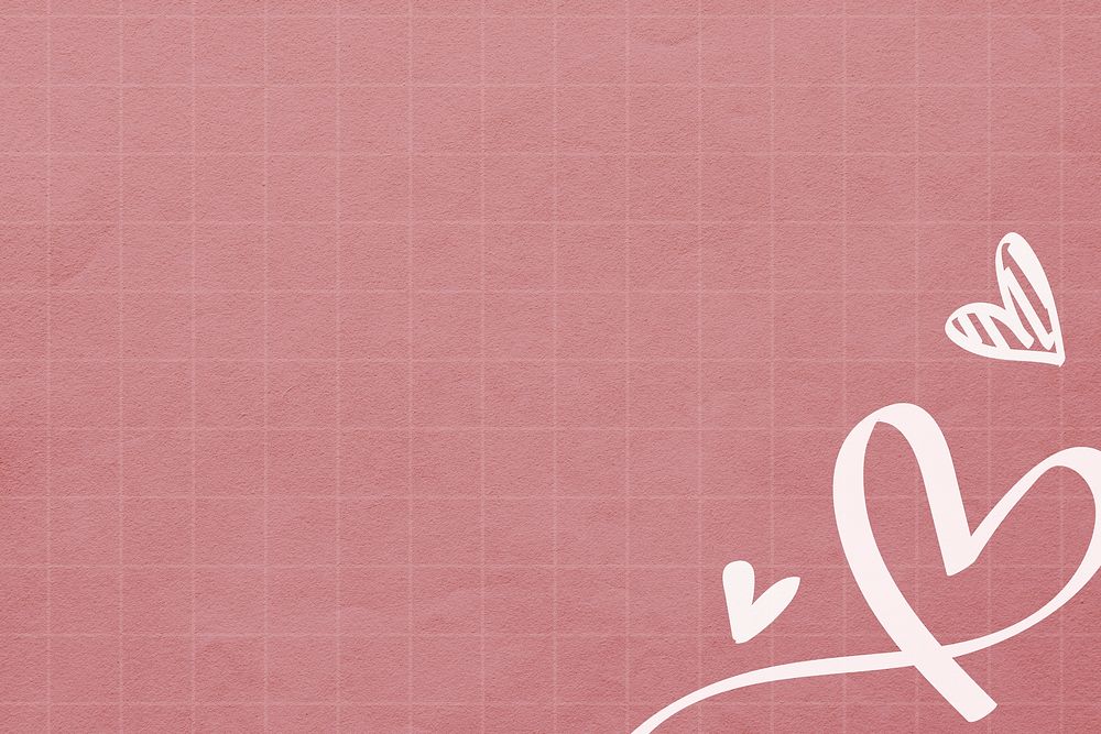 Heart pattern on a grid background