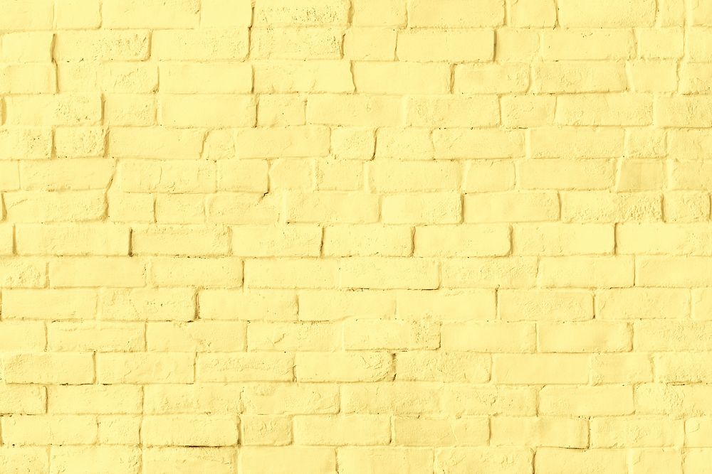 Yellow brick wall pattern background