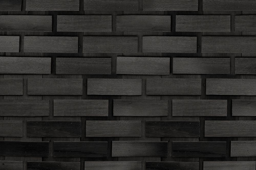 Black wooden brick textured background
