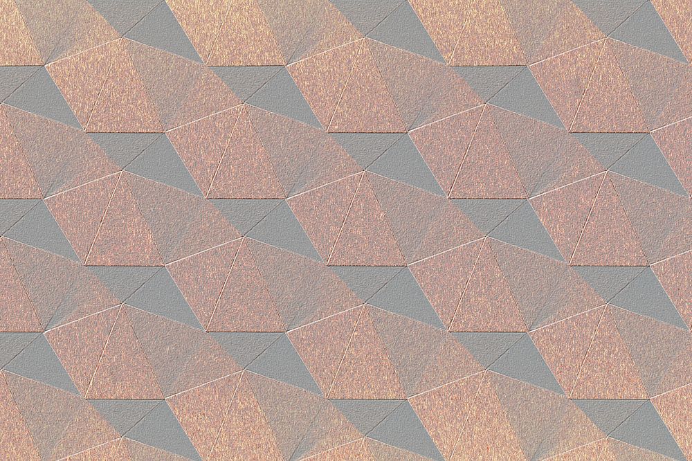 3D copper paper craft heptagonal patterned background