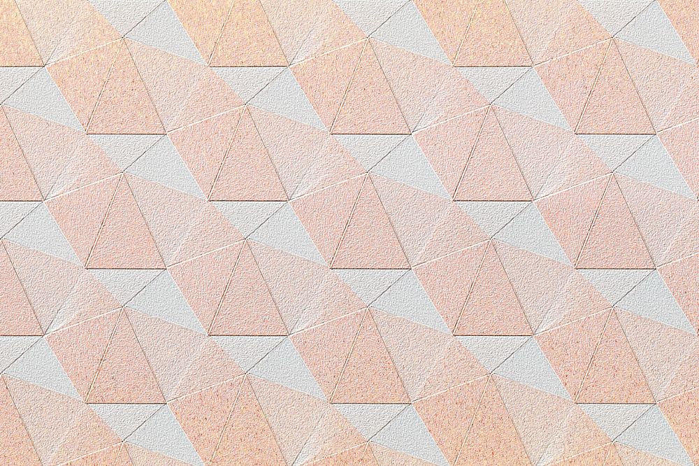 3D copper paper craft heptagonal patterned background