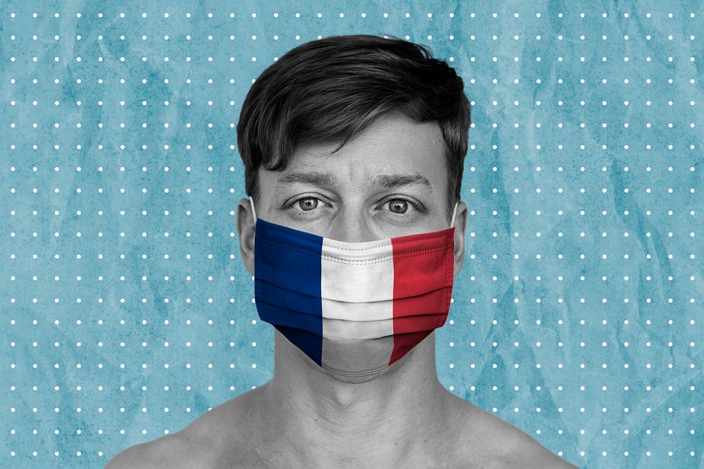 French man wearing a face mask during coronavirus pandemic